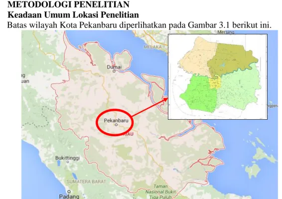 Gambar 1. Wilayah Kota Pekanbaru  Wilayah  Kota  Pekanbaru  menurut 