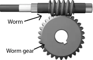Figure 2.9: Example of a worm drive [49]