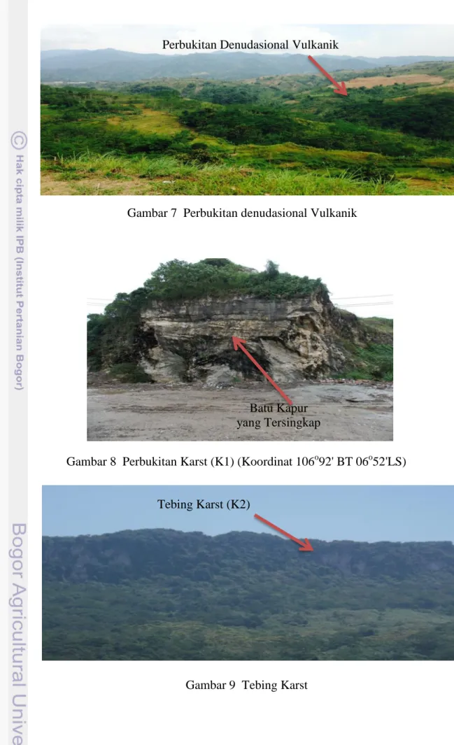 Gambar 7  Perbukitan denudasional Vulkanik Perbukitan Denudasional Vulkanik 
