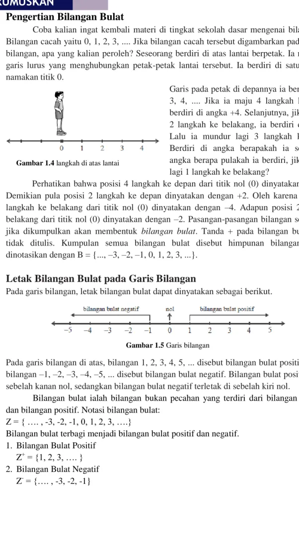 Gambar 1.4 langkah di atas lantai 