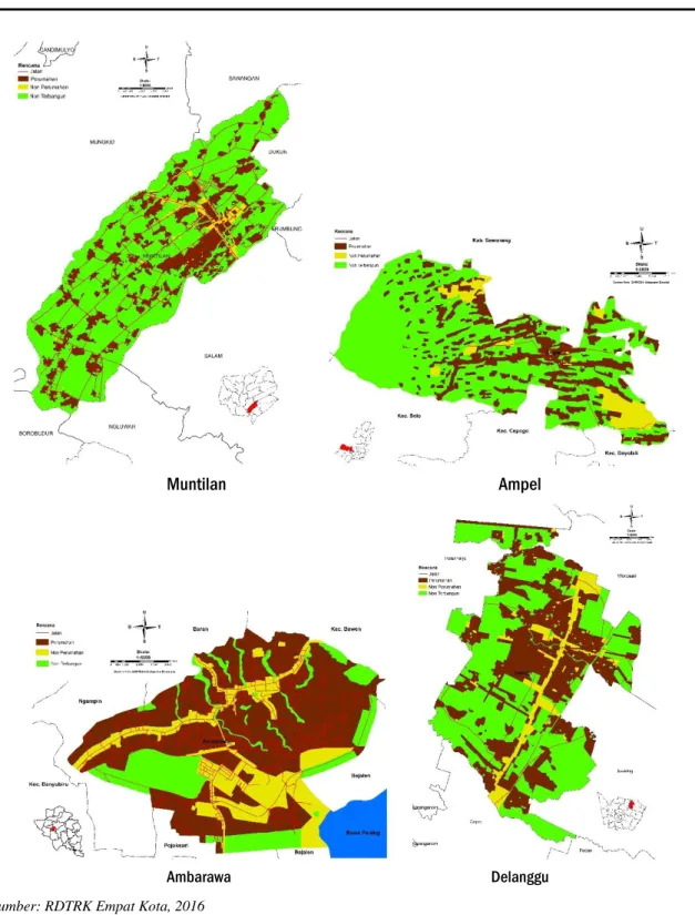 Gambar 2 Rencana Pemanfaatan Ruang Empat Kota Kecil 