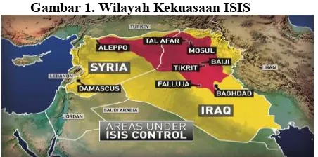 Gambar 1. Wilayah Kekuasaan ISIS 