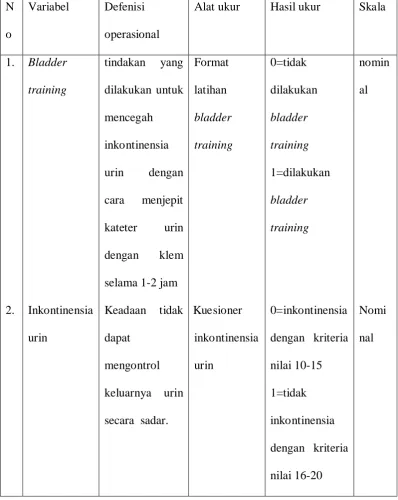 Table 3.1  Defenisi operasional variabel penelitian 