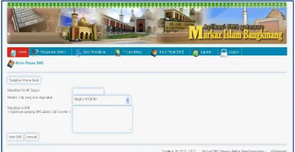 Gambar 3. Halaman utama program sms gateway