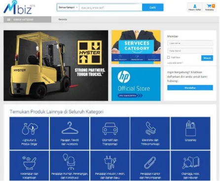 Gambar 1.2 Halaman website Mbiz.co.id 