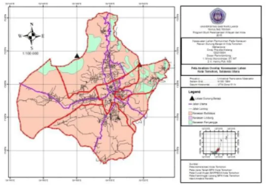 Gambar 6. Peta Analisis Kesesuaian  Lahan di Kota Tomohon 