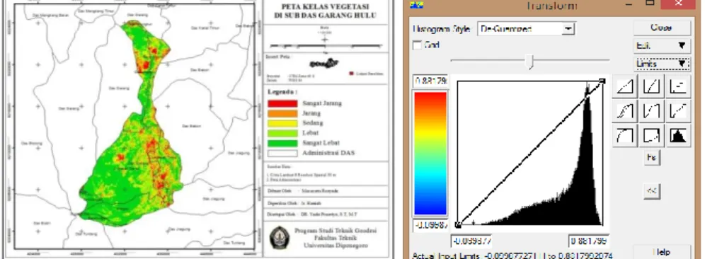 Gambar 3. Hasil Transformasi NDVI 