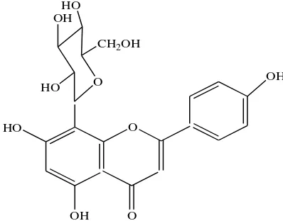 Gambar 2.3 Flavonoid-C-Glikosida (Markam, 1988) 