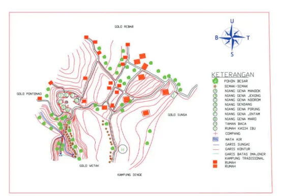 Gambar 1. Peta situasi kampung adat Wae Rebo, Kabupaten Manggarai, NTT.