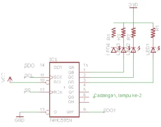 Gambar 2. Skema rangkaian modul LED