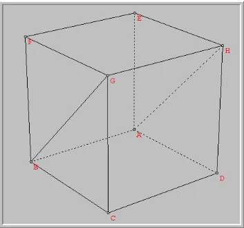 Gambar 4. Membuat bidang diagonal ABGH  