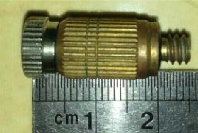 Gambar 4. Spraying nozzle dengan diameter 2 mm yang digunakan pada dehumidifier tower