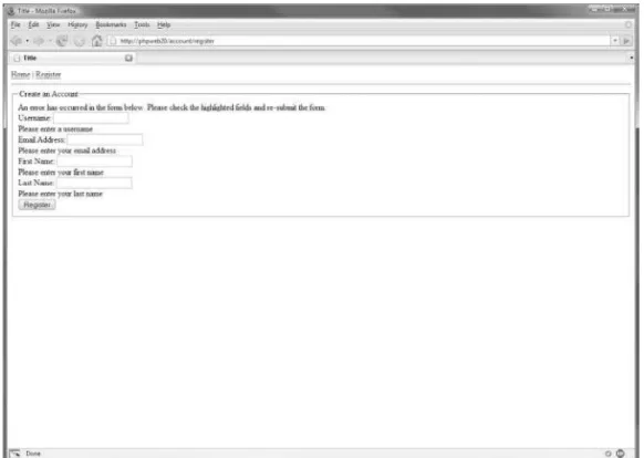 Figure 4-1 shows what this form looks like after the user has submitted it yet omitted some fields