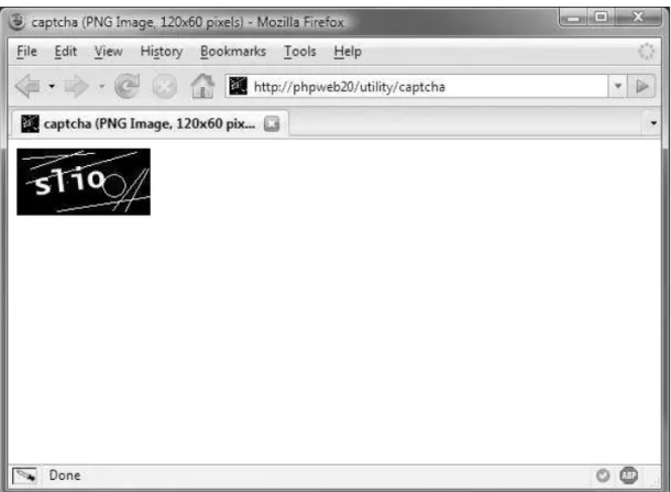 Figure 4-2. A sample CAPTCHA image generated by PEAR’s Text_CAPTCHA