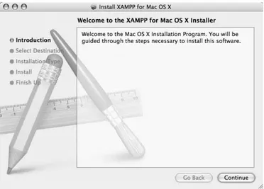 Figure 1-1. The introductory screen for the XAMPP installer on Mac OS X 