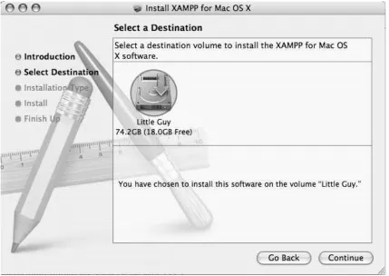 Figure 1-2. Select a destination drive on which to install XAMPP 