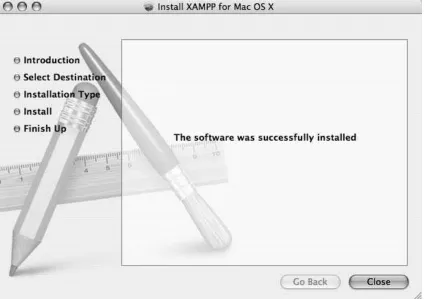 Figure 1-5. Successful installation of XAMPP brings up this screen 