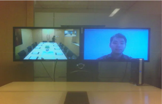Gambar 4.9 Multi Point Video Conference dengan desktop dan endpoint Jakarta dari  endpoint Bandung 