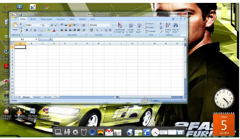Gambar 5.1 Tampilan saat membuka Excel pada windows 