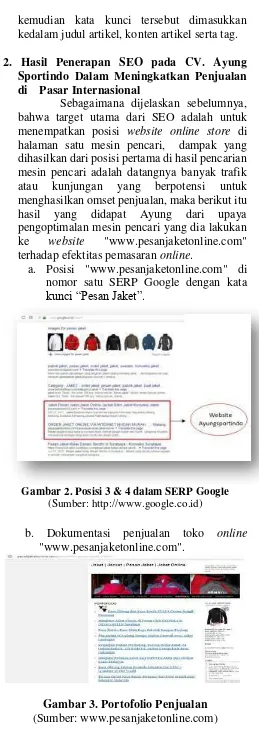 Gambar 2. Posisi 3 & 4 dalam SERP Google  