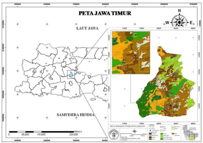 Gambar 1. Lokasi Kecamatan Prigen ditinjau dari peta Jawa Timur    