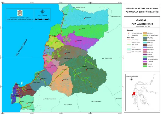 Gambar 5.4 : Peta Administratif Kabupaten Mamuju 