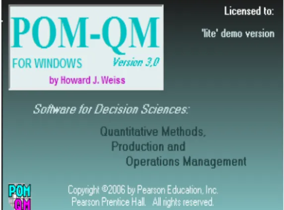 Gambar 2.1 TampilanCover dari SoftwarePOM-QM 