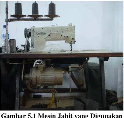 Gambar 5.1 Mesin Jahit yang Digunakan 