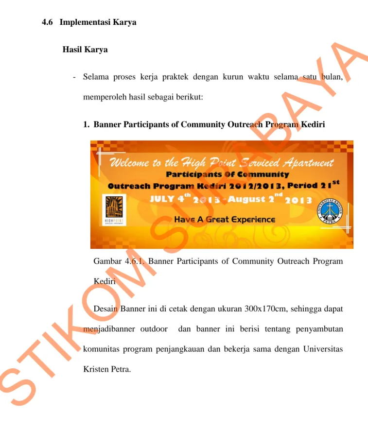Gambar  4.6.1.  Banner  Participants  of  Community  Outreach  Program  Kediri 
