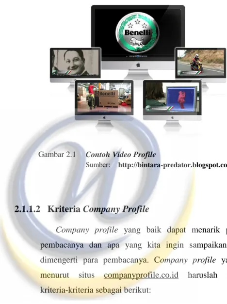 Gambar 2.1  Contoh Video Profile 