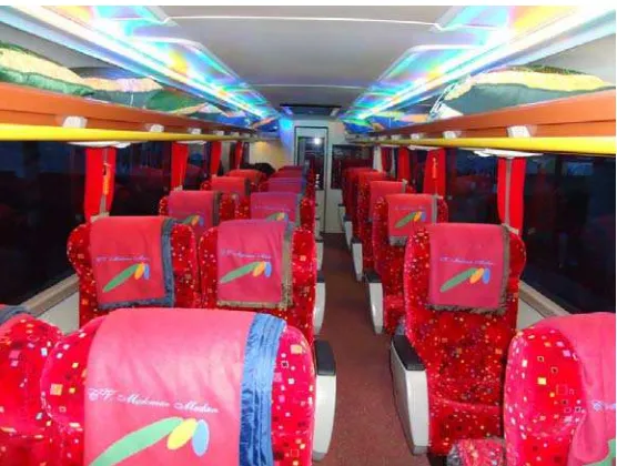 Gambar 9: Interior kabin bus kelas Eksekutif seat 2-1 