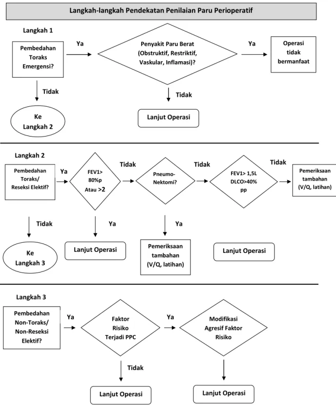 Gambar 1. Langkah-langkah penilaian perioperatif paru. 4