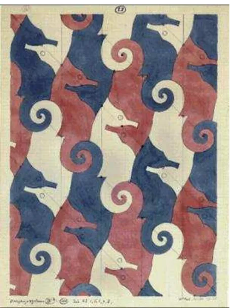 Gambar  4  Sea Horse (No 11) - 1937,  http://www.mcescher.com 