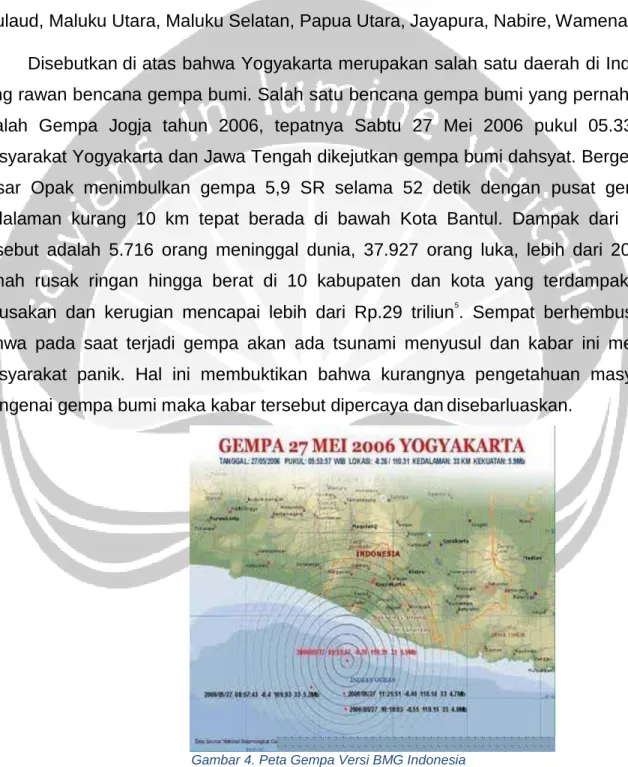 Gambar 4. Peta Gempa Versi BMG Indonesia