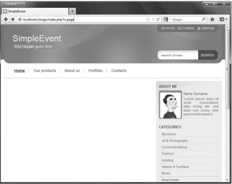 Gambar 2.7 Theme tanpa content