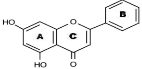 Gambar 2  Rumus struktur umum flavonoid. 