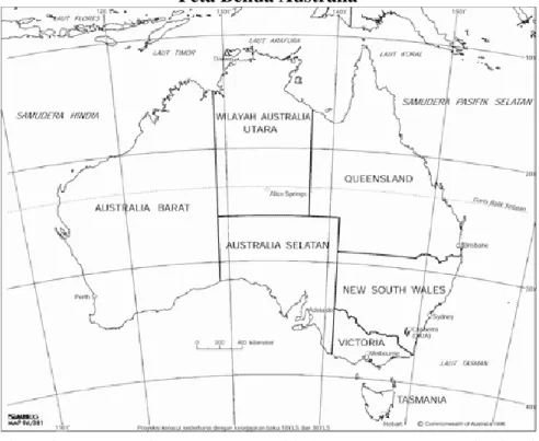 Gambar 3.1  Peta Benua Australia 