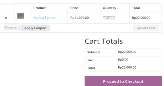 Gambar 4.3: Menambahkan pesanan ke keranjang / add cart