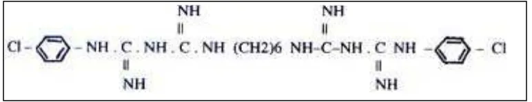 Gambar 3. Struktur senyawa chlorhexidine16
