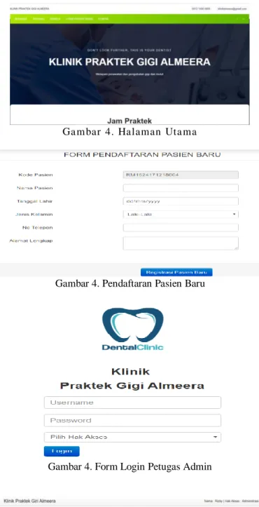 Gambar 4. Pendaftaran Pasien Baru  