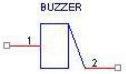 Gambar 2.3 Simbol Buzzer  2.2.4 Kapasitor 
