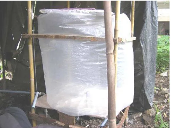 Gambar 2. Digester Biogas dari Plastik Polietilen 