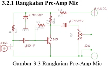 Gambar 3.4 Rangkaian Pemancar FM (Transmitter) 