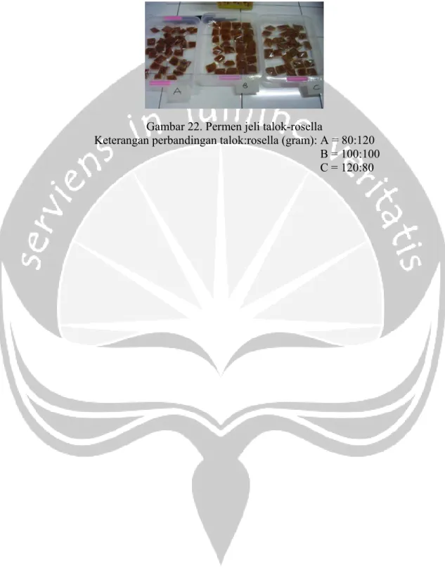 Gambar 22. Permen jeli talok-rosella 