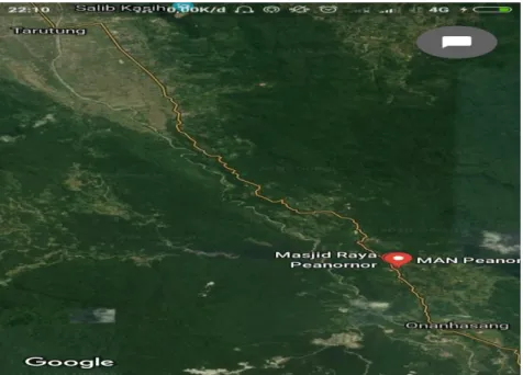 Gambar 3.3 Peta Dusun Peanornor Desa Simasom Toruan Sumber: Google Map 
