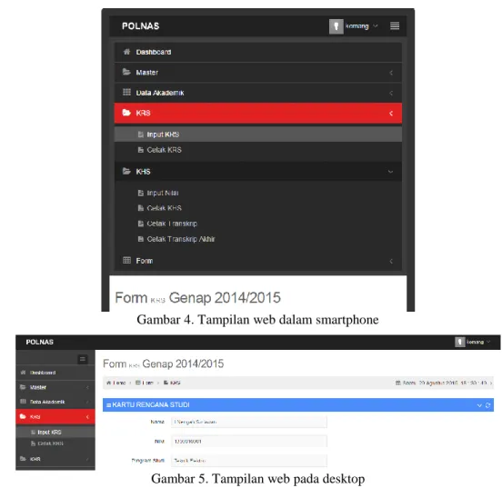 Gambar 5. Tampilan web pada desktop  4. Simpulan 
