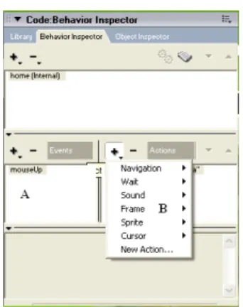 Gambar 4.6 Action Pada Behavior 