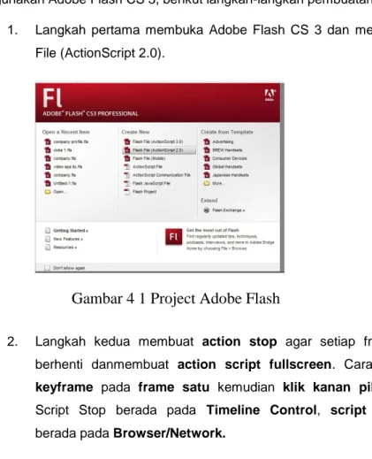 Gambar 4 1 Project Adobe Flash 