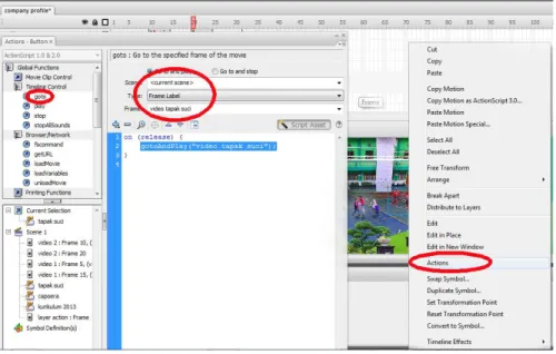 Gambar 4 7 Action untuk Video 