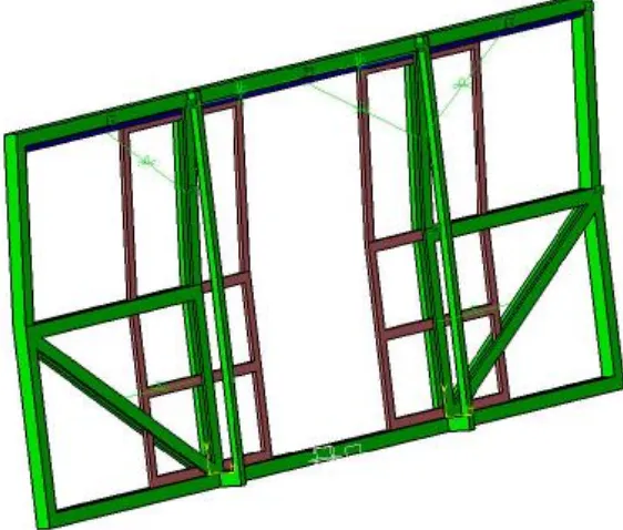 Gambar 1. Layout pintu geser kompak (Sukarnoto, 2011) 